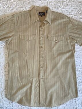 Resistol Mens short sleeve Western Pearl Snap shirt size large